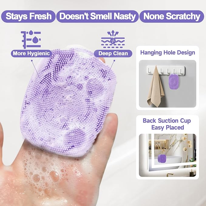 2 PCS Face Scrubber, Soft Silicone Face Exfoliator - Image 3