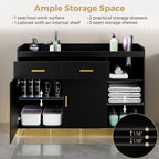 Salon Storage Cabinet Barber Station, Free Standing Hair Styling Station - Image 4