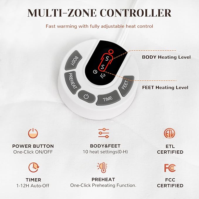 GOTCOZY Multi-Zone Heated Mattress Pad Twin Size - Image 3