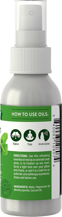 Nature's Truth Peppermint Essential Oil Spray | 2.4 Fluid Ounces | - Image 2