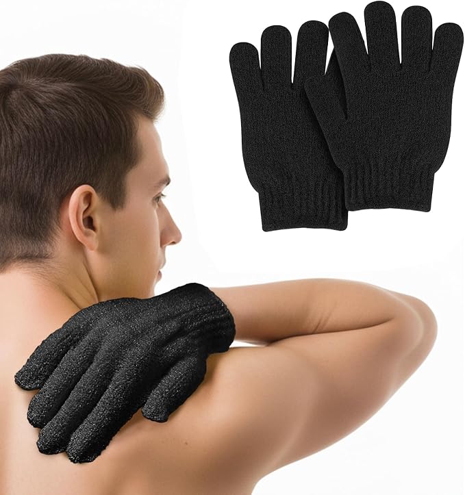 MOLOPPO 2 PCS Bath Glove Use Loofah Sponge Exfoliating Body Scrubber Deep by MOLOPPOCase