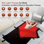 2026 Upgraded Dual Wavelength LED Beads 660nm&850nm Red Light Therapy Blanket - Image 5