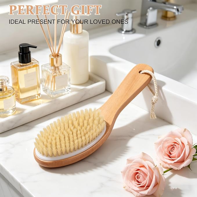 OWIIZI Dry Brushing Body Brush, Natural Boar Bristles Body Scrubber - Image 6