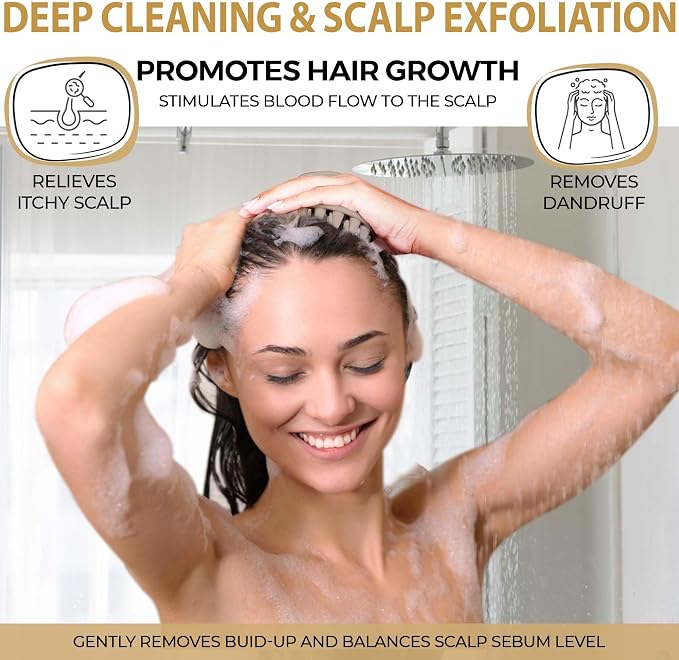 Fiora Naturals Scalp Massager Shampoo Brush - Image 4