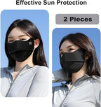 2Pcs UV Face Mask, Sun Masks for Women, Cooling Breathable Face Cover for - Image 2