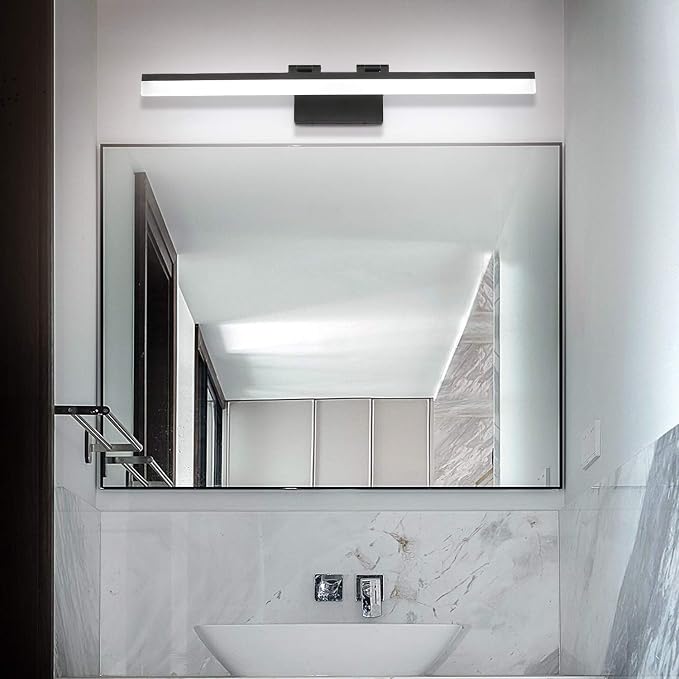 SOLFART Black Modern Bathroom Lights Over Mirror 31.5 inch Vanity Lighting Wall - Image 5
