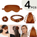 4Pcs Silk Sleep Masks Satin Eye Mask Silky Eyes Cover Blindfold Eyeshade - Image 2