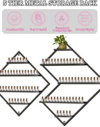 EBANKU Metal Wall Mounted Nail Polish Storage Racks - Image 5