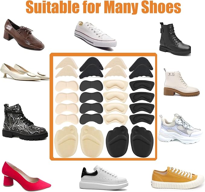 16 Pairs Shoe Filler Heel Pads for Womens Shoes - Image 7