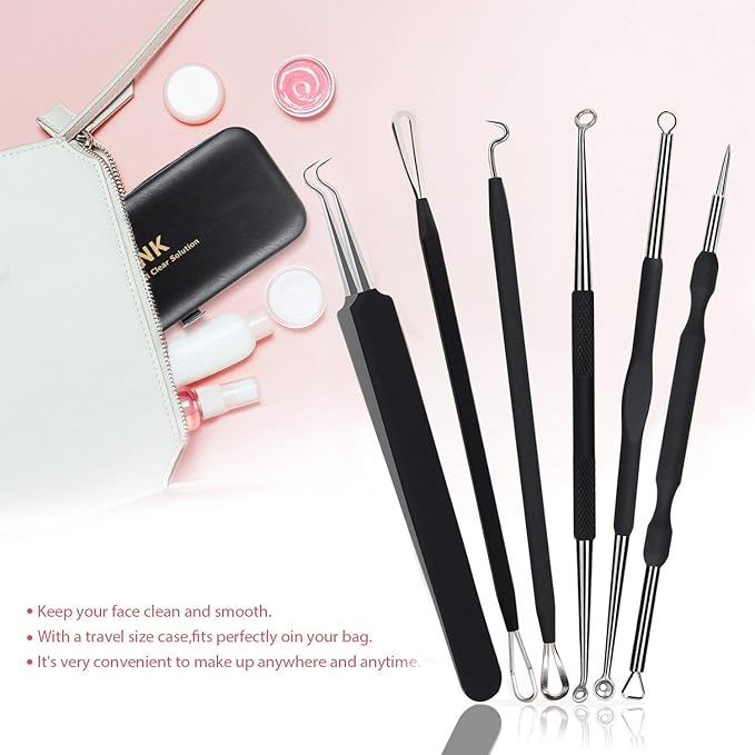 JPNK Blackhead Remover Tool Comedones Extractor Acne Removal Kit - Image 2