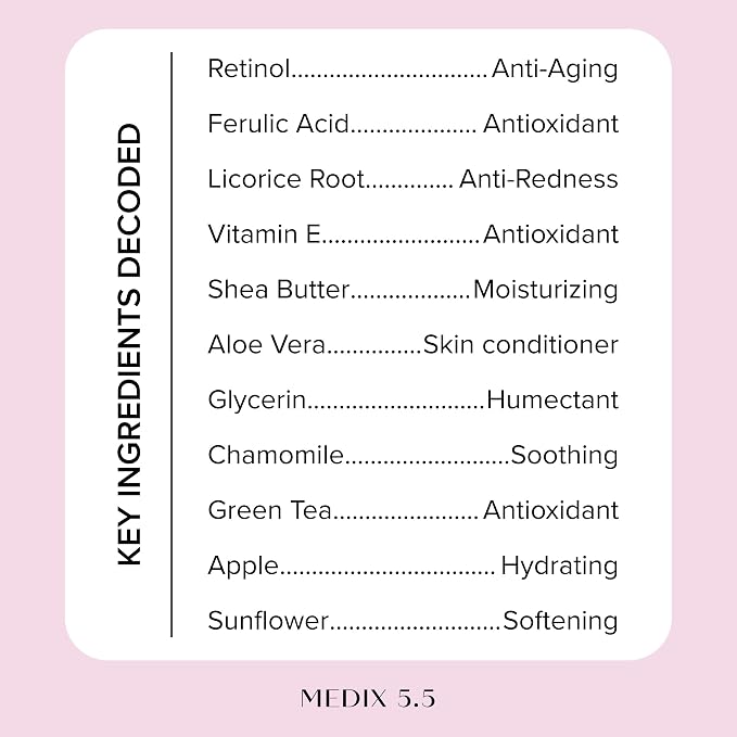 MEDIX Fragrance Free Retinol Face Moisturizer & Body Lotion Crepey Skin Care - Image 4