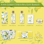 Bath Gift Set, Lemon Citrus Spa Gift Basket - Image 2