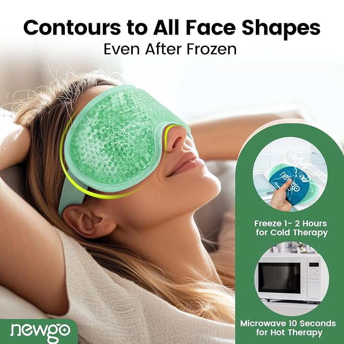 NEWGO Cooling Eye Mask for Puffy Eyes, Cold Eye Mask Eye Ice Pack for After - Image 4