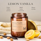 M&SENSE Lemon Vanilla Scented Christmas Candle Gift | 19.4oz, 115-Hour Burn | - Image 2