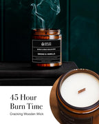Scented Candles for Men | Smoke and Vanilla, Tobacco and Vanilla |Wooden Wick - Image 5
