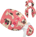 Adjustable Brown Dachshund Dog Blue Surgical Scrub Cap by otnrnondcl