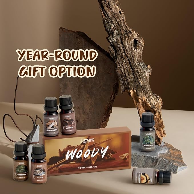 SALUBRITO Woody Fragrance Oils Set, Wood Essential Oil Set - Image 7