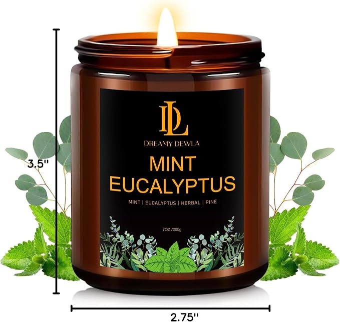Mint Eucalyptus Candles, Mint Eucalyptus Scented Candle, Mother's Day Candle - Image 7