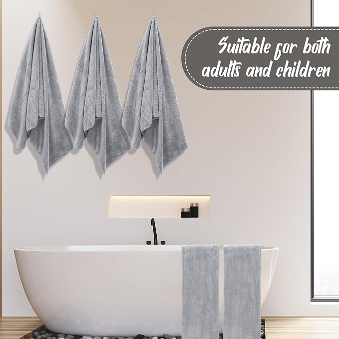 SmoothNovelty 16 Pack Microfiber Bath Towels Bulk 27'' x 60'' Oversized Size - Image 5