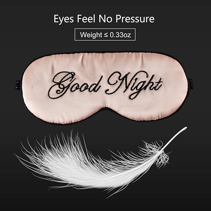 Silk Sleep Eye Mask for Women and Men Soft Ladies Ultra Lightweight Adjustable - Image 4