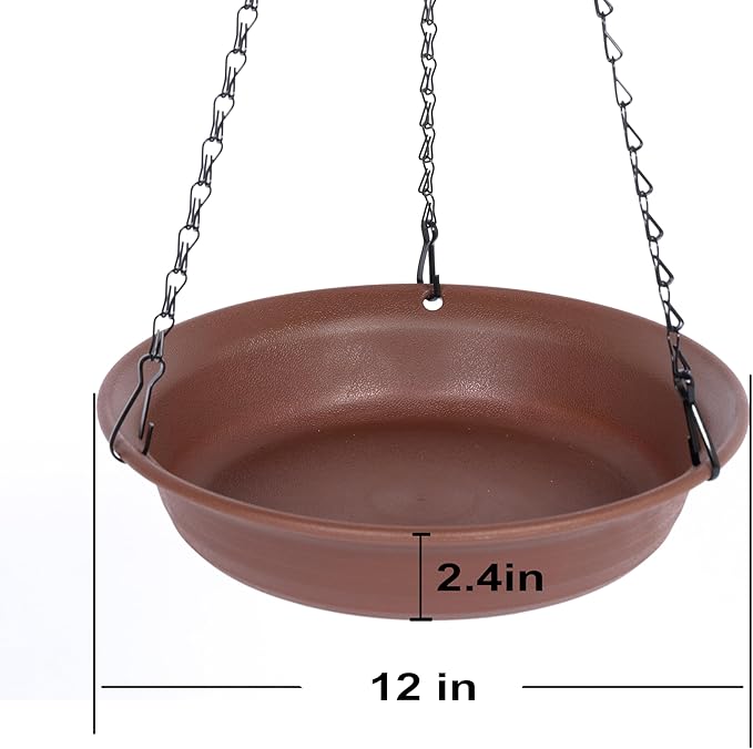 VUWEZ Hanging Bird Bath, Hanging Bird Water Feeder - Image 2