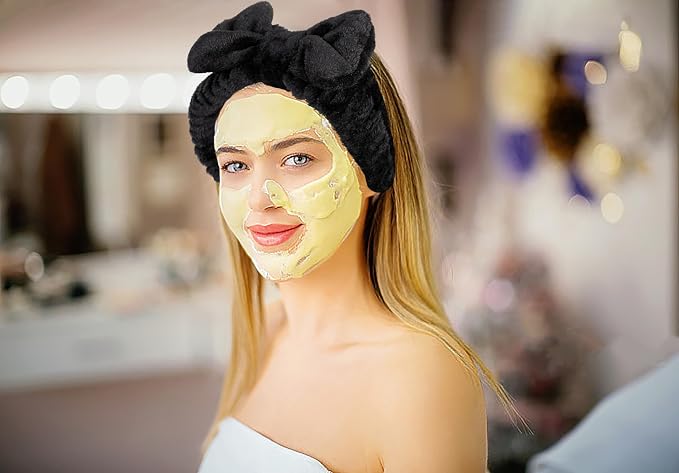 Women's Cow Print Spa Headband and Wristband Set - Image 5