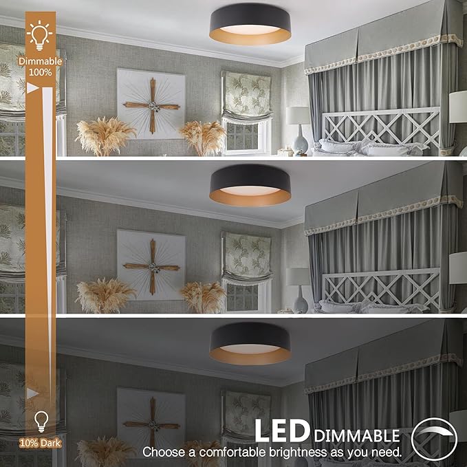 Bargeni Flush Mount Ceiling Light, 12.5 inch LED Ceiling Light Fixture - Image 5
