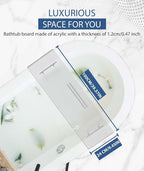 Acrylic Bathtub Tray Clear Bathtub Caddy Bath Tray Table - Image 2