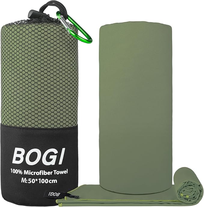 BOGI Microfiber Travel Sports Towel-Quick Dry Travel Towel, Soft Lightweight - Image 2