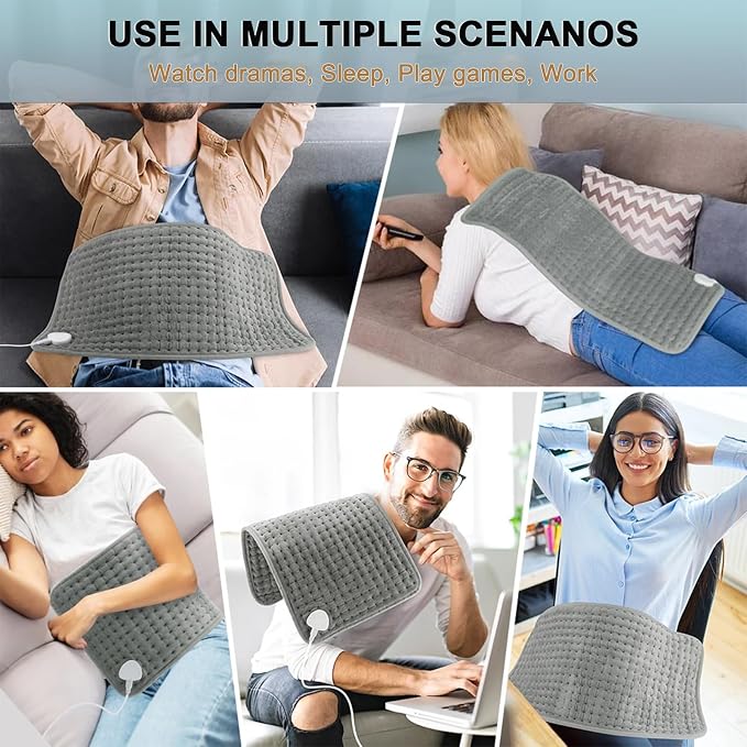 Electric Heating pad, 25 x12 Portable Heating Pad - Image 4