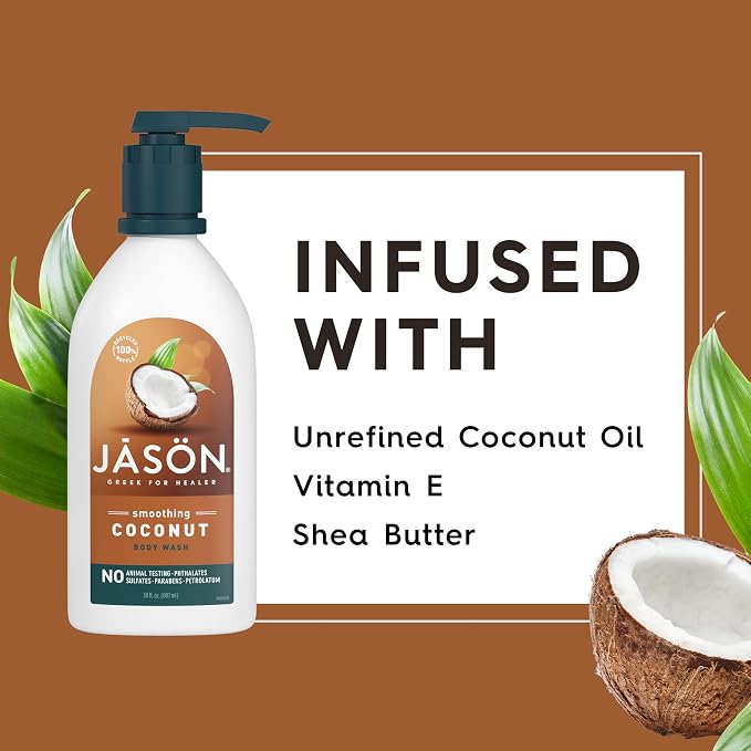 JASON Coconut Smoothing Body Wash, - Image 4