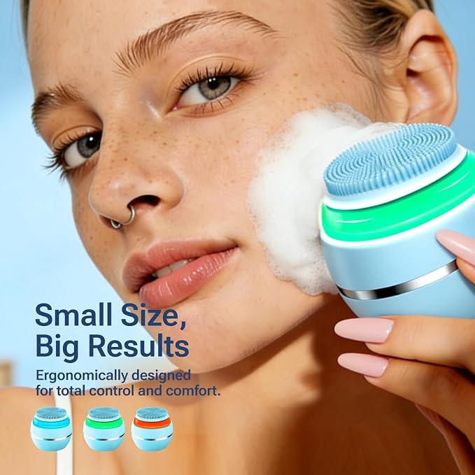 Electric Face Scrubber & Silicone Facial Cleansing Brush - Image 2