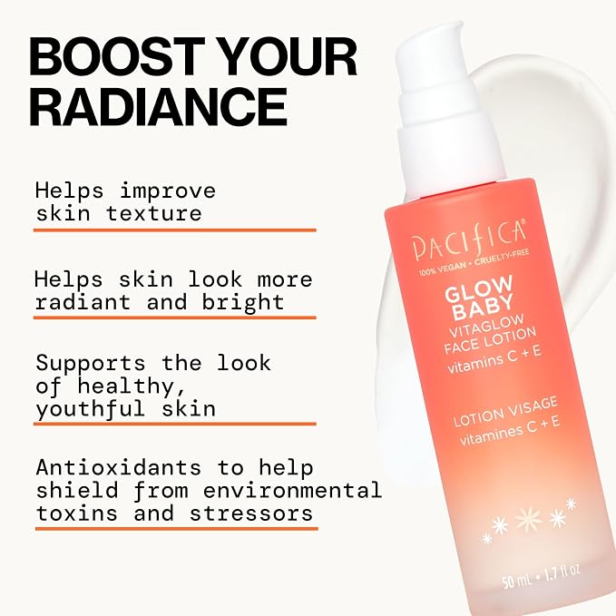 Pacifica Vitamin C Face Lotion Glow Baby VitaGlow Face Moisturizer Glow Recipe - Image 4