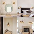 1 Piece Vintage Wall Sconce, 1-Light Matte Antique Brass Finish Wall Sconce - Image 5