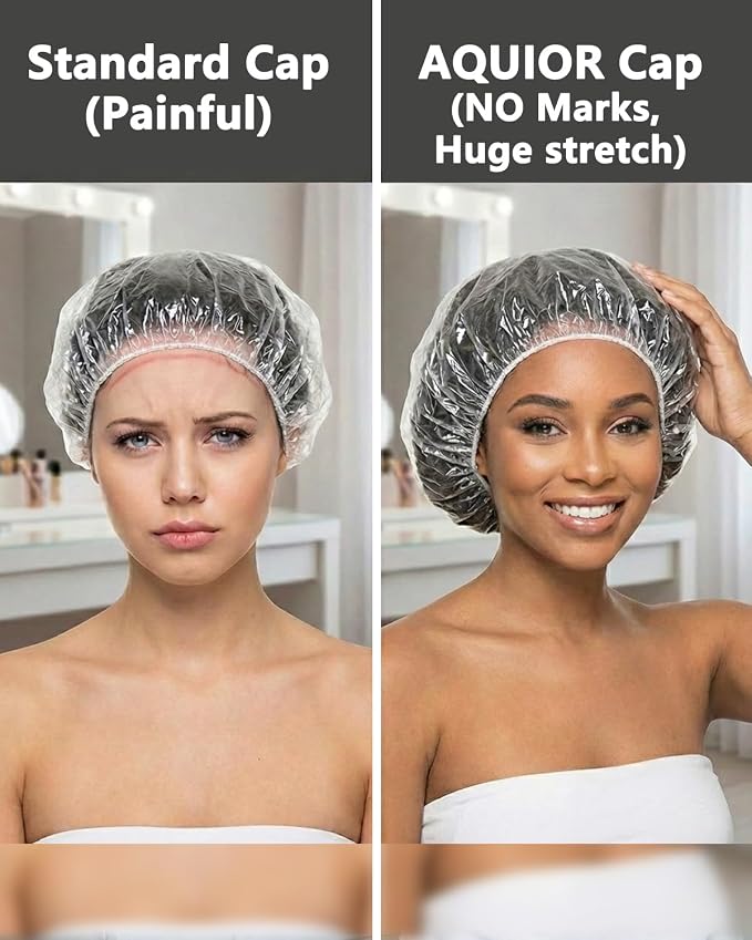 Aquior Shower Cap Disposable, Hotel Travel Essentials Accessories Deep - Image 3
