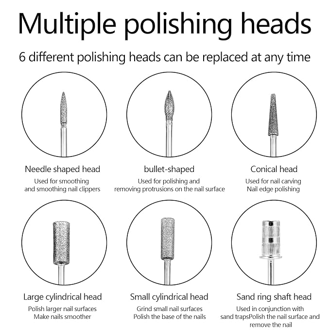 Nail Drill Kit Electric Rechargeable Set Cordless Nail Art Grinding Machine - Image 5