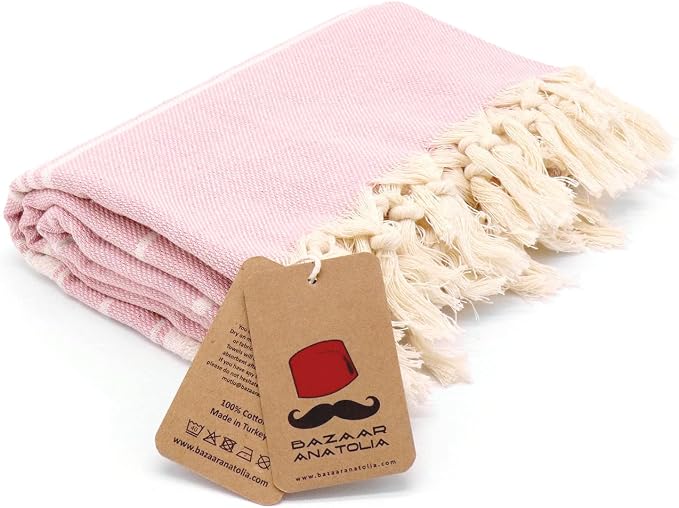 Bazaar Anatolia Turkish Beach Towel – 100% Cotton, Quick Dry, Sand Free Towel - Image 6