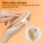 2Pcs Natural Bristle Exfoliating Brush, Body Scrubber - Image 5