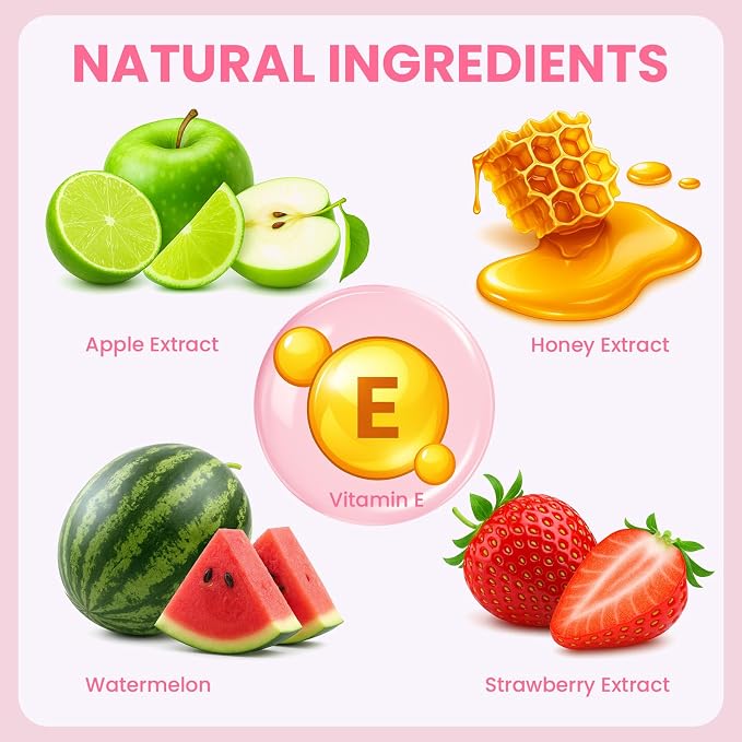 4 PCS Lip Scrub and Mask Set, Strawberry Watermelon Lip Exfoliator Scrub - Image 5