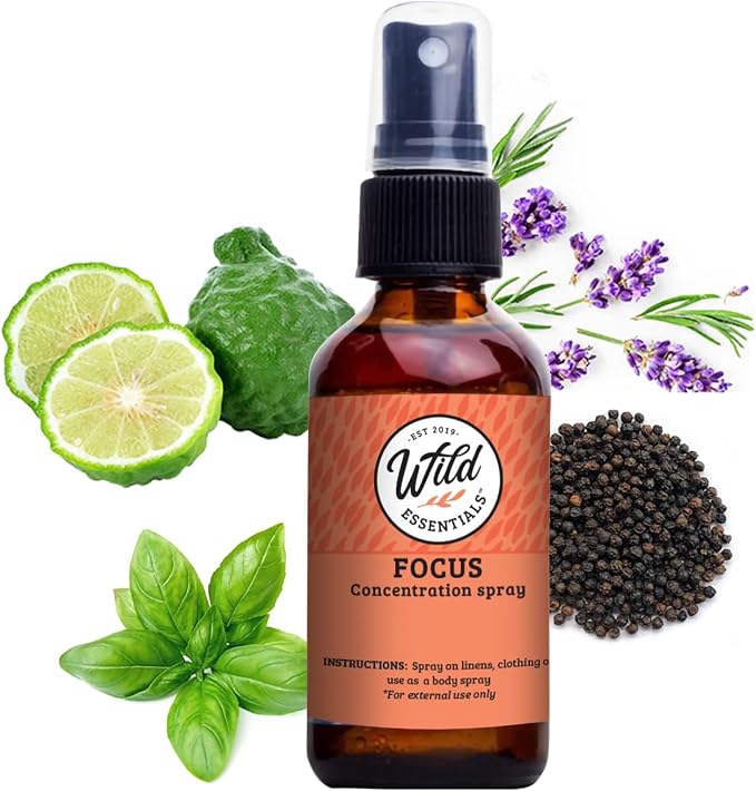 Wild Essentials All Natural Essential Oil Sprays, 2 Ounce, Organic Witch Hazel by WildEssentials