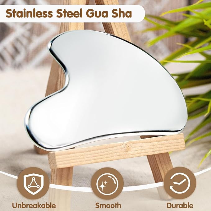 Flagest Stainless Steel Gua Sha Facial Tools - Image 4