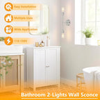 FadimiKoo 2-Light Brushed Nickel Bathroom Vanity Light - Image 6