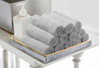 Avalon Towels Cotton Washcloths 24-Pack – 12 x 12 Inch Silver Super Soft & - Image 4