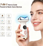 Cold Heat Gua Sha Facial Neck Lymphatic Massager, 7-in-1 LED Red Light Face - Image 2
