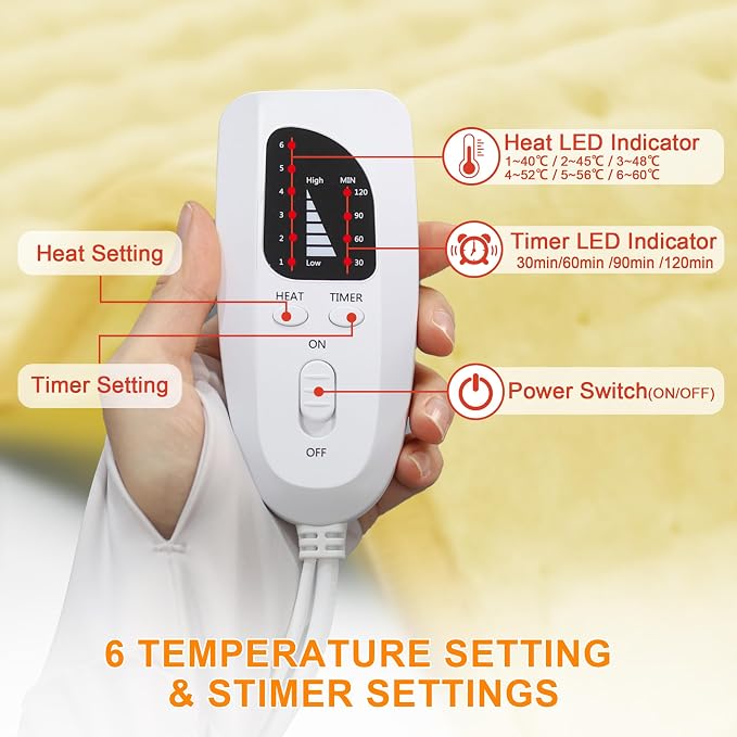 Deepsoon Heating Pad, Electric Heating Pads - Image 7