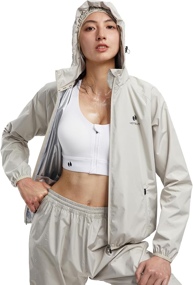 HOTSUIT Sauna Suit Women Machine Washable Sweat Sauna Jacket Pants Anti Rip by HOTSUIT