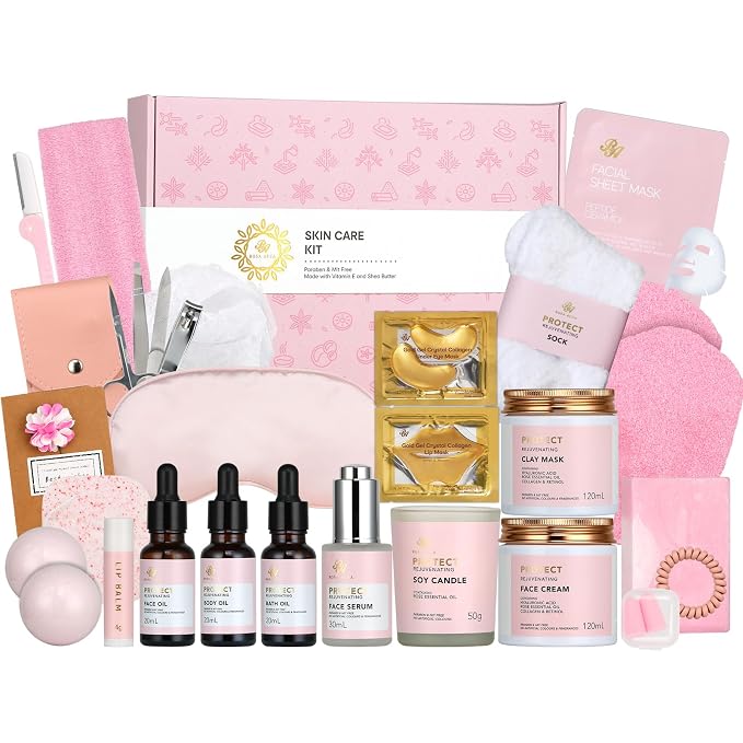 30pcs Mothers Day Gift, Rose Facial Skin Care Set by RAROSAACCA