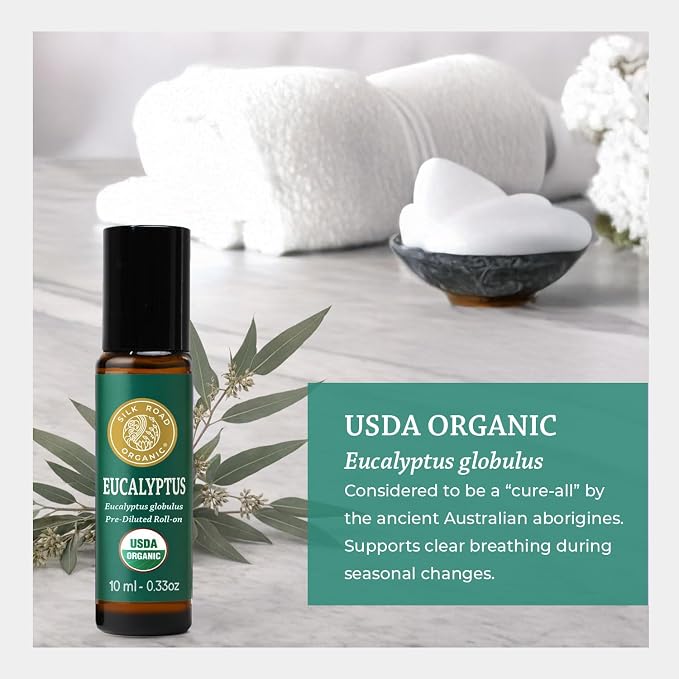 Silk Road Organic Eucalyptus Essential Oil Roll On, USDA Certified - Image 6