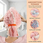 Hair Towel Wrap for Women, High Absorbency Hair Drying Towel Wrap, Lightweight - Image 8