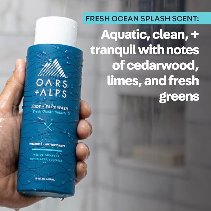 Oars + Alps Body Wash for Men, Mens Body Wash & Face Cleanser - Image 7